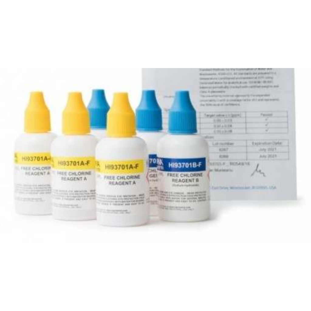 Reagente liquido Cloro libero da 0,00 a 2,50 mg/L (5,00 mg/L) 300 test